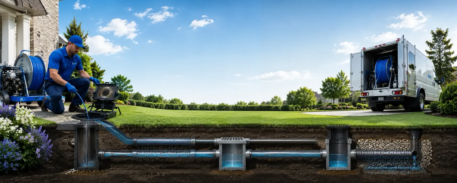Outdoor drain cleaning information for Lutts, TN